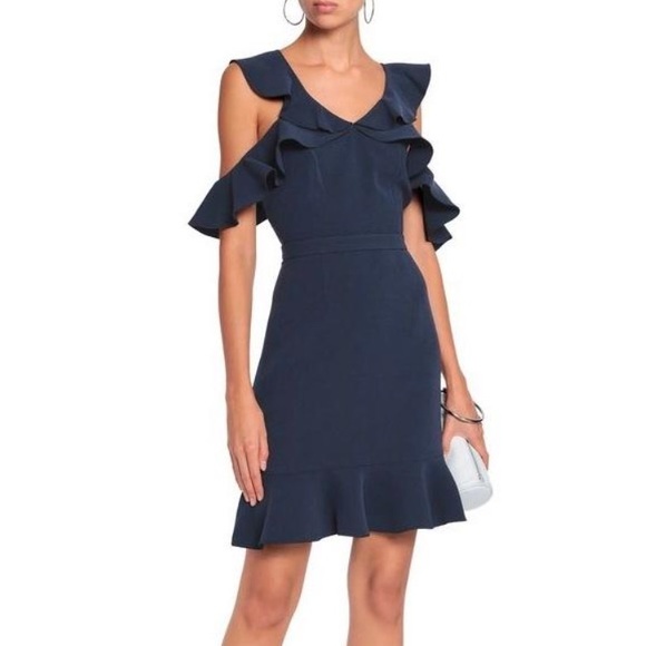 NWT Rachel Zoe Delia Ruffled Blue Dress - Picture 1 of 7